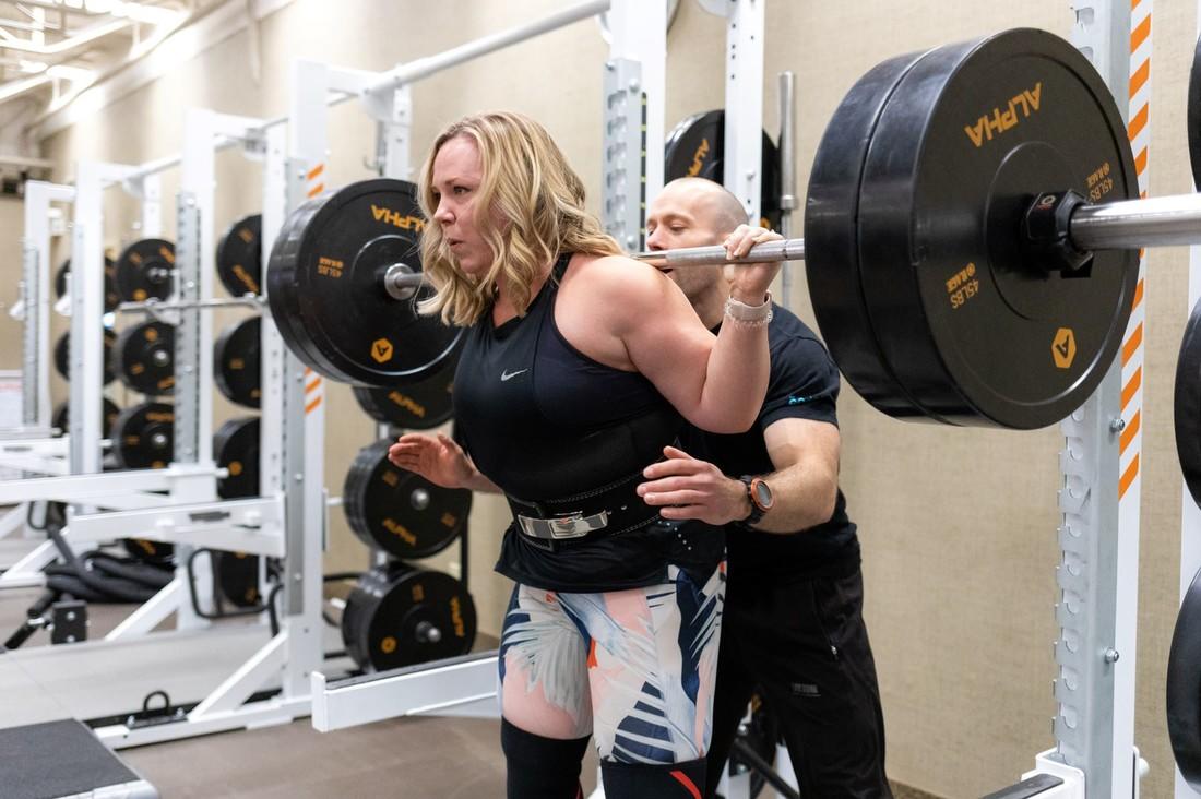 Shernan Holtan, M.D., is also a national powerlifting record holder